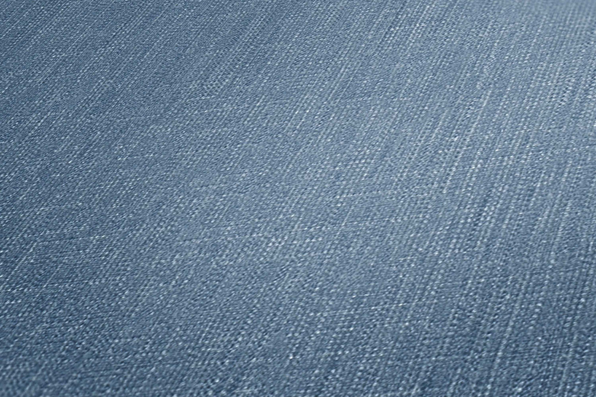 Papier peint aspect textile Profhome 369259-GU papier peint intissé légèrement texturé à l'aspect textile mat bleu 5,33 m2