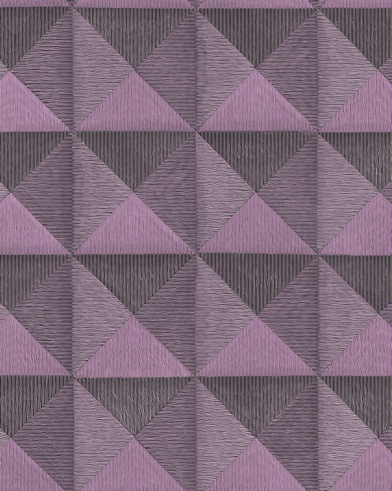 Graphic pattern wallpaper Profhome BA220066-DI hot embossed non-woven wallpaper with graphic design and metallic accents purple 5.33 m2