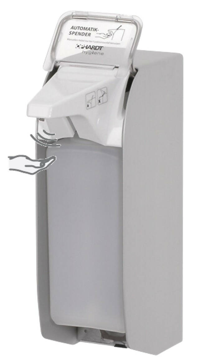 SORIFA – BERÜHRUNGSLOSER Wandspender aus Metall – Robust, ergonomisch, abschließbar für 1L-Flasche der Marke SORIFA – Für Gele und Flüssigseifen.