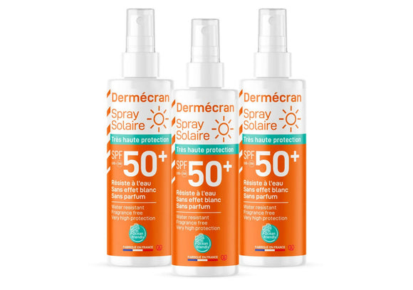 SSO200 - Dermécran Spray solaire SPF 50+ Spray 200 ml recto x3
