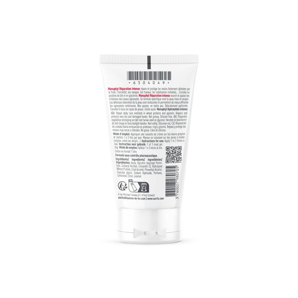 Sorifa - lot de 3 - manuphyl crème main réparation intense / keelis – répare et protège – mains très sèches et abîmées - peu grasse légèrement parfumée enrichie en glycérine et protéines de blé - tube 50 ml