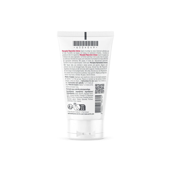 Sorifa - manuphyl crème main réparation intense / keelis – répare et protège – mains très sèches et abîmées - peu grasse légèrement parfumée enrichie en glycérine et protéines de blé - tube 50 ml
