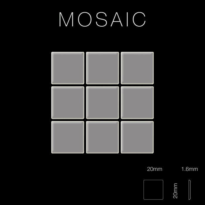 Mosaïque métal massif Carrelage Acier inoxydable miroir gris Grosseur 1,6mm ALLOY Mosaic-S-S-M 1,04 m2