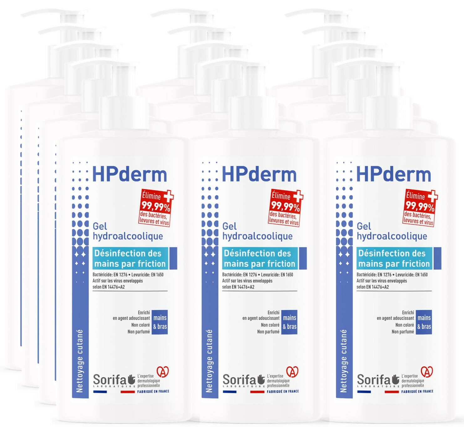 GHA001P - HPderm Gel Hydroalcoolique 1L x12