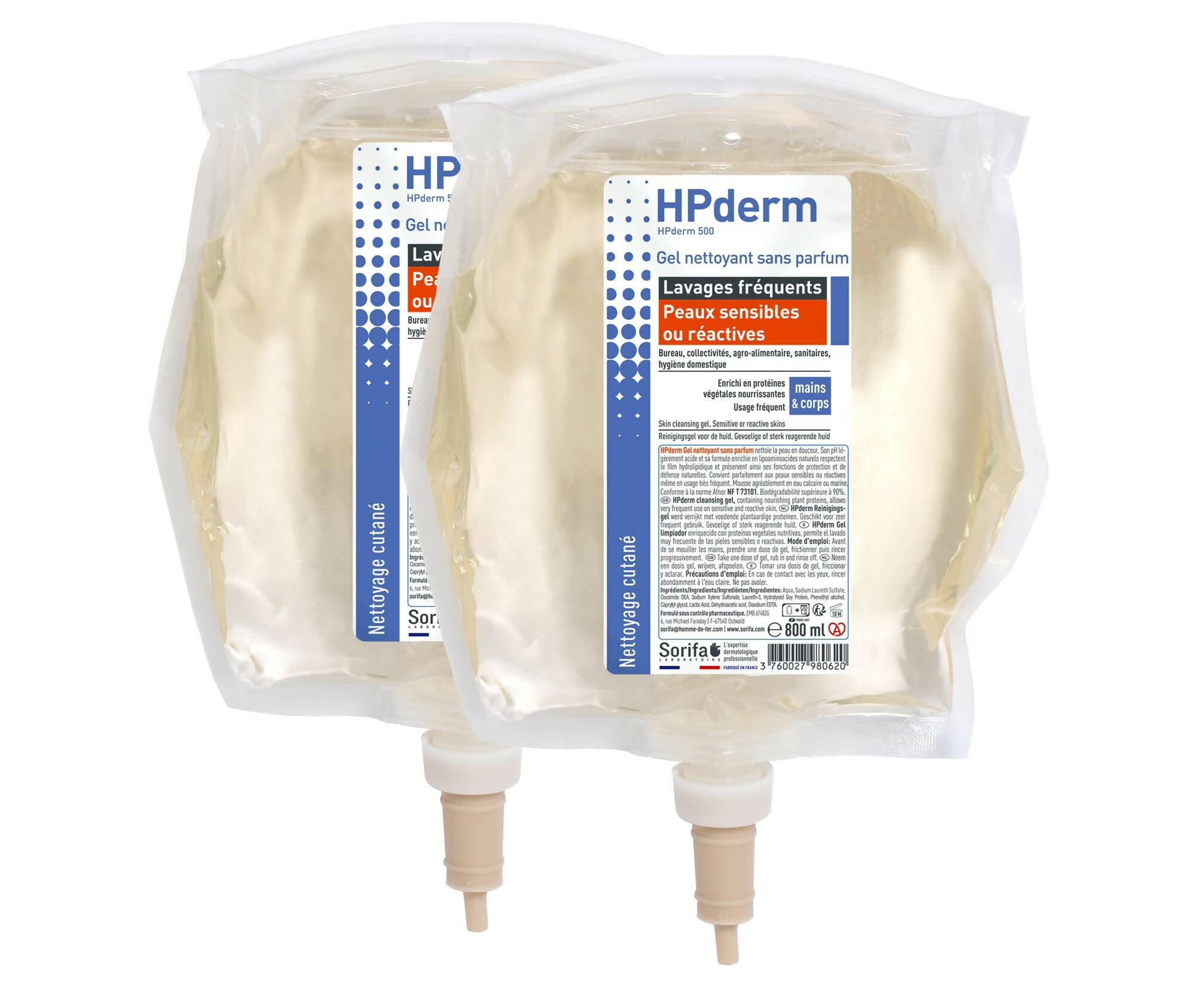 HCC000 - HPderm Peaux sensibles 800 ml x2