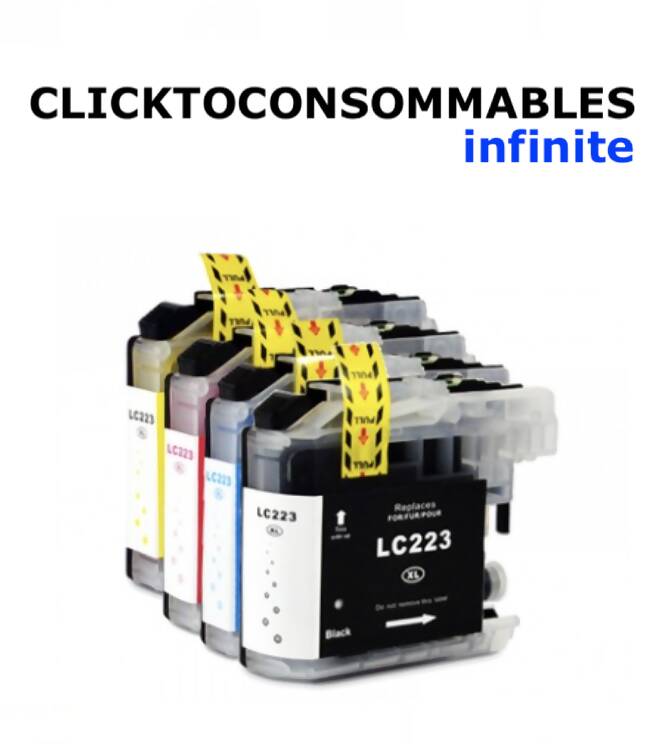 LC223XL / LC221 Multipack of 4 Cartridges for Compatible Printers: Brother LC223 LC-223 LC223XL LC221 for Brother J5620DW J5320DW J5720DW J4120DW J4420DW J480DW J4625DW J5625DW J5620DW 