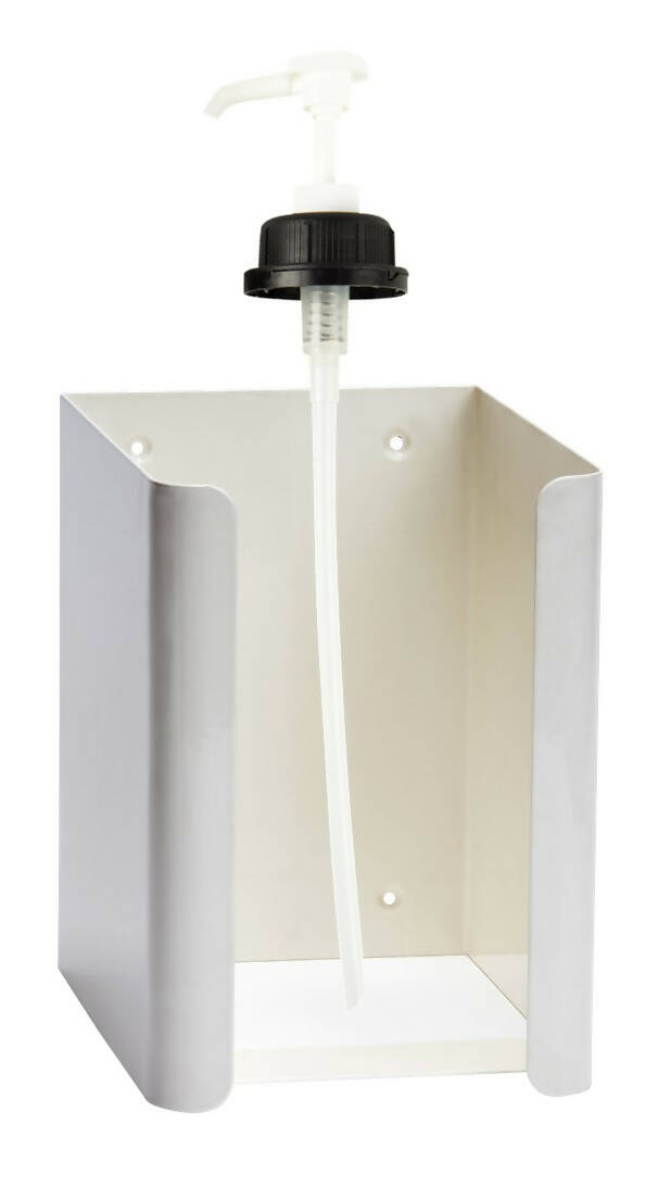 SORIFA - Wandhalterung aus pulverbeschichtetem Metall + Pumpe für 5-Liter-Flasche der Marke SORIFA - Für Gele und Flüssigseifen.